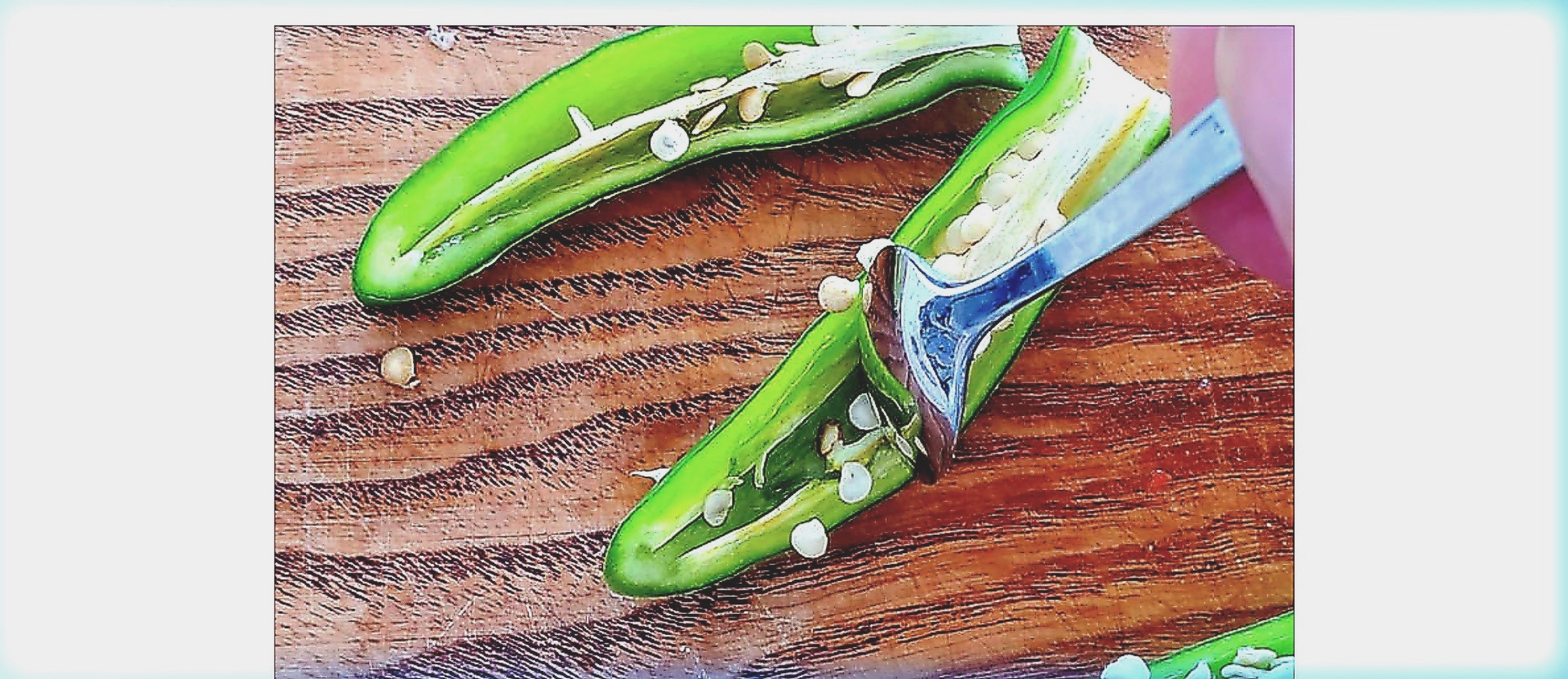 Chopping fresh vegetables