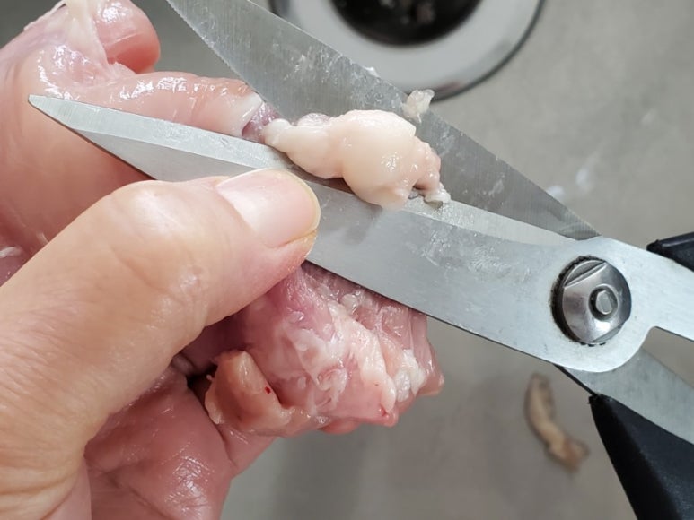 Thawed chicken thighs
